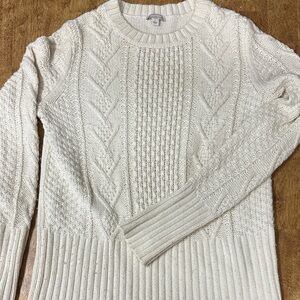 GAP Women's Ivory Cable Knit Sweater